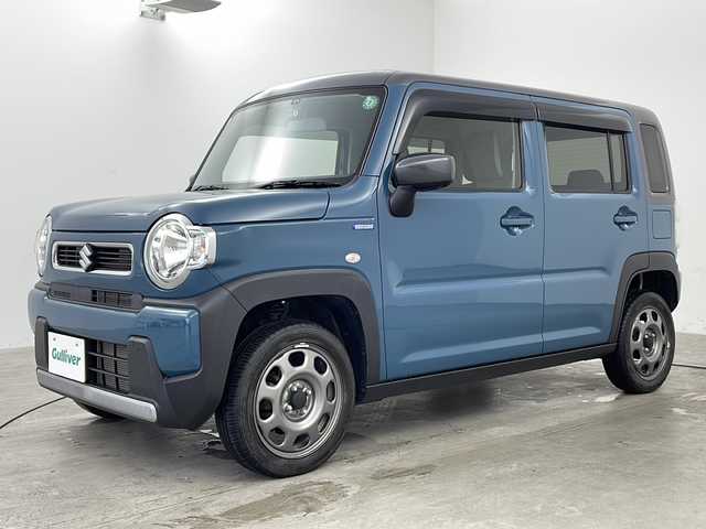 スズキ ハスラー HYBRID G 兵庫県 2021(令3)年 4万km デニムブルー ガンメタリック 2トーン 純正ディスプレイオーディオ　/前後ドライブレコーダー　/ビルドインETC　/シートヒーター　/純正アルミホイール　/革巻きステアリング　/Bluetoothオーディオ　/純正フロアマット　/スマートキー　/オートライト