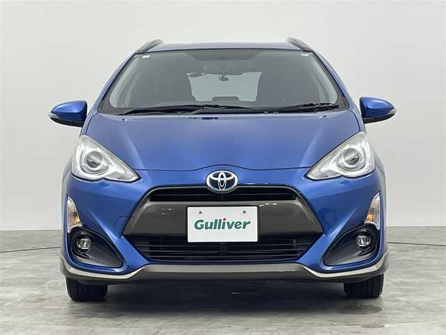 トヨタ アクア X－URBAN 群馬県 2015(平27)年 7.5万km コバルトブルーメタリック 社外ナビ　バックカメラ　ＥＴＣ　横滑り防止装置　純正アルミホイール　前後ドライブレコーダー　オートエアコン　オートライト　ＬＥＤ　スマートキー　プッシュスタート　ハーフレザー　盗難防止
