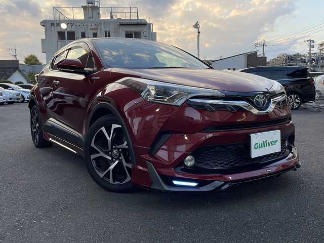 トヨタ Ｃ－ＨＲ G 宮崎県 2017(平29)年 4.5万km センシュアルレッドマイカ SDナビ Bluetooth フルセグTV バックカメラ BSM モデリスタフルエアロ 前後ドライブレコーダー 前後コーナーセンサー ETC CDチェンジャー 純正アルミホイール 純正フロアマット