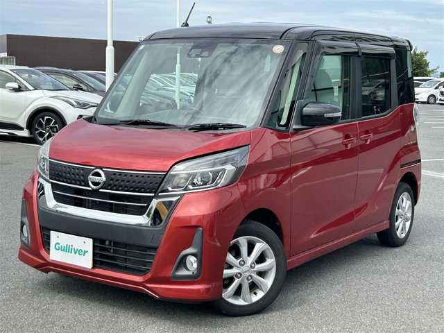 日産 デイズ ルークス ハイウェイスター Xターボ 奈良県 2017(平29)年 3.6万km スパークリングレッド/ブラック 全方位カメラ　/片側パワースライド　/ＥＴＣ　/フルセグナビ　/ＣＮ－ＲＡ０５ＷＤ　/バックカメラ　/ターボ車両　/オートライト　/純正マット　/スマートキー　/アイドリングストップ　/オートエアコン　/衝突軽減システム
