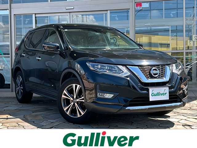 日産 エクストレイル 20Xi 静岡県 2019(平31)年 5.7万km ダイヤモンドブラック 純正SDナビ/・CD/・DVD/・フルセグＴＶ/・Bluetooth/・AM/・FM/主要装備/・プロパイロット/・衝突軽減/・レーンキープ/・全方位カメラ/・追従クルコン/・コーナーセンサー/・パワーバックドア/・シートヒーター/・レザーシート/・デジタルインナーミラー/・ETC/・ヒーテッドドアミラー/・LEDヘッドライト/・オートライト/・オートハイビーム/・電動パーキングブレーキ/・オートホールド/・ステアリングリモコン/・純正フロアマット/・純正アルミホイール/・スマートキー/・プッシュスタート