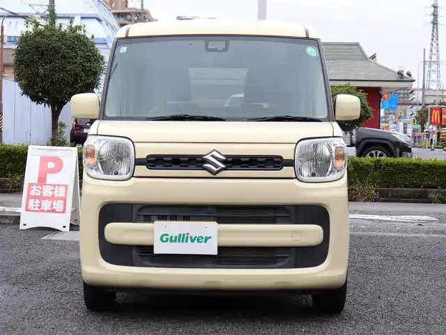 スズキ スペーシア HYBRID G 神奈川県 2019(令1)年 1.6万km シフォンアイボリーM ワンオーナー /バックカメラ/ETC /社外メモリナビ/Bluetoothオーディオ/DVDナビ/フルセグテレビ//アイドリングストップ/ドアバイザー/プッシュスタート/純正フロアマット/保証書/取説/スペアキー/記録簿(R2/3/4/5/6/全ディーラー)