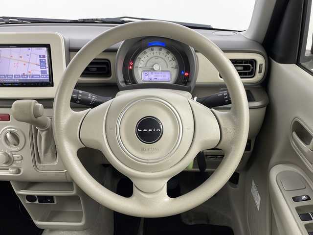スズキ ラパン G 新潟県 2017(平29)年 13.2万km ブルーイッシュブラックパール3 4WD/社外SDナビ/(AM/FM/CD/ワンセグ)/運転席シートヒーター/レーダーブレーキサポート/横滑り防止装置/アルミホイール付夏タイヤ積込/(155/65/R14/3mm)/エンジンスターター/ドアバイザー