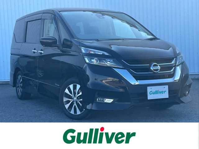 日産 セレナ ハイウェイスター プロパイロットED 滋賀県 2017(平29)年 6.2万km ダイヤモンドブラック プロパイロット/エマージェンシーブレーキ/アラウンドビューモニター/純正メモリナビ/(フルセグTV CD DVD Bluetooth)/純正後席フリップダウンモニター/デジタルインナーミラー/ドライブレコーダー/ETC/両側パワースライドドア/プッシュスタート/スマートキー/電動パーキングブレーキ/オートブレーキホールド/純正フロアマット/電動格納ミラー/ウインカーミラー/ドアバイザー/LEDオートヘッドライト