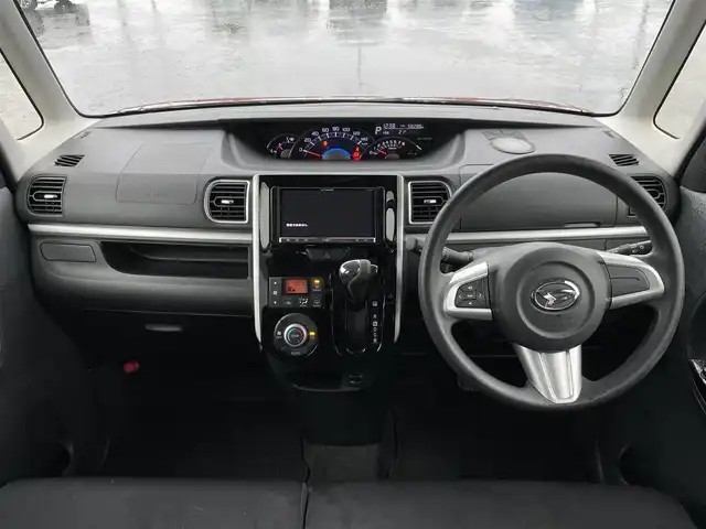 ダイハツ タント カスタム X SA 千葉県 2013(平25)年 5.8万km ファイアークォーツレッドM ユーザー買取車/禁煙車/社外オーディオディスプレイ/・SPH-DA99/・Bluetooth/CD/Radio/片側パワースライドドア/衝突被害軽減ブレーキ/横滑り防止装置/ステアリングリモコン/HIDオートライト/フロントフォグ/スマートキー/スペアキー