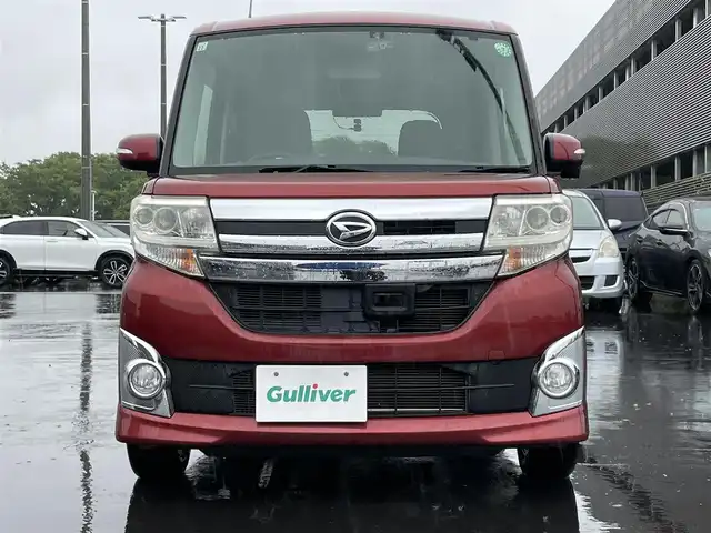 ダイハツ タント カスタム X SA 千葉県 2013(平25)年 5.8万km ファイアークォーツレッドM ユーザー買取車/禁煙車/社外オーディオディスプレイ/・SPH-DA99/・Bluetooth/CD/Radio/片側パワースライドドア/衝突被害軽減ブレーキ/横滑り防止装置/ステアリングリモコン/HIDオートライト/フロントフォグ/スマートキー/スペアキー