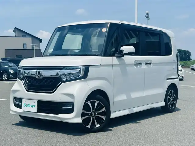 ホンダ Ｎ ＢＯＸ カスタム G L ホンダセンシング 奈良県 2020(令2)年 2.8万km プラチナホワイトパール ワンオーナー/純正8インチナビ　/フルセグ　/DVD　/Bluetooth　/USB入力端子　/バックカメラ　/ETC　/ドライブレコーダー　/片側パワースライドドア/ベンチシート　/前席シートヒーター　/純正フロアマット　/純正アルミホイール　/衝突被害軽減ブレーキ/横滑り防止装置/車線逸脱警報/オートLEDライト/W+サイド+カーテンエアバッグ/保証書/取扱説明書/スペアキー1本