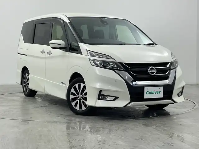 日産 セレナ ハイウェイスター Vセレクション 群馬県 2018(平30)年 7.9万km ブリリアントホワイトパール 純正９型ナビ　純正１１型後席モニター　全周囲カメラ　プロパイロット　両側電動スライドドア　電子ミラー　　アダプティブクルーズコントロール　純正ドラレコ　ＥＴＣ　衝突被害軽減ブレーキ　ＬＥＤ　禁煙