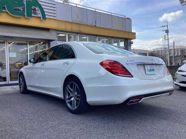 メルセデス・ベンツ Ｓ４００ ハイブリッド 栃木県 2014(平26)年 6.8万km 白  HDDメーカーナビ/ アラウンドビュー/ フルセグTV/ クルーズコントロール/ サンルーフ/ 衝突被害軽減ブレーキ/ 車線逸脱防止装置/ ステアリングアシスト/ クリアランスソナー/ コーナーセンサー/ パドルシフト/ 電動トランクリッド/ ドラレコ/ プッシュスタート/ ETC/ LEDヘッドライト/ 純正フロアマット