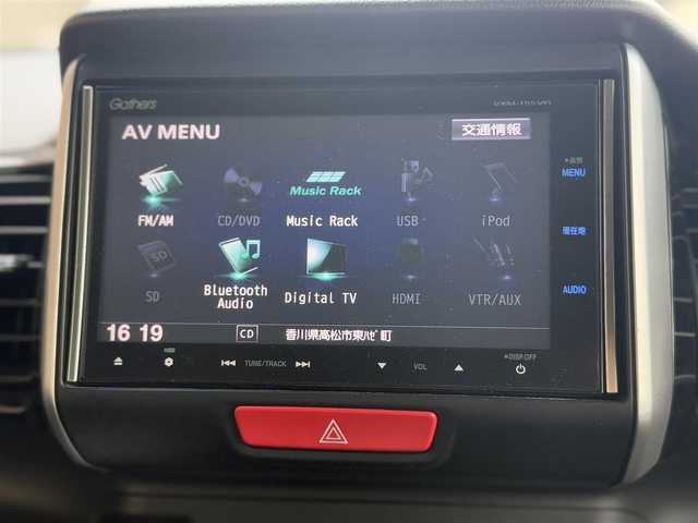 ホンダ Ｎ ＢＯＸ カスタム G SSパッケージ 香川県 2014(平26)年 5.2万km スマートブラック ワンオーナー/純正SDナビ/フルセグ/（CD/DVD/Bluetooth）/バックカメラ/両側パワースライドドア/シティブレーキアシスト/前席シートヒーター/キセノンヘッドライト/純正14インチアルミ/カーテンエアバック/ETC/2025年製サマータイヤ
