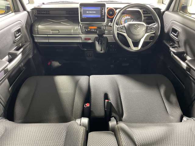 スズキ スペーシア ギア HYBRID XZ 神奈川県 2021(令3)年 4.2万km アクティブイエロー/ガンメタリック2トーン スズキセーフティサポート/SDナビ/Bluetooth/フルセグ/CD DVD/バックカメラ/シートヒーター/両側パワースライドドア/アイドリングストップ/コーナーセンサー/革巻きステアリング/ステアリングスイッチ/オートライト/ETC/ドライブレコーダー/スマートキー/プッシュスタート/スペアキー/プッシュスタート/LEDヘッドライト/フォグランプ/ルーフレール/純正フロアマット/純正バイザー