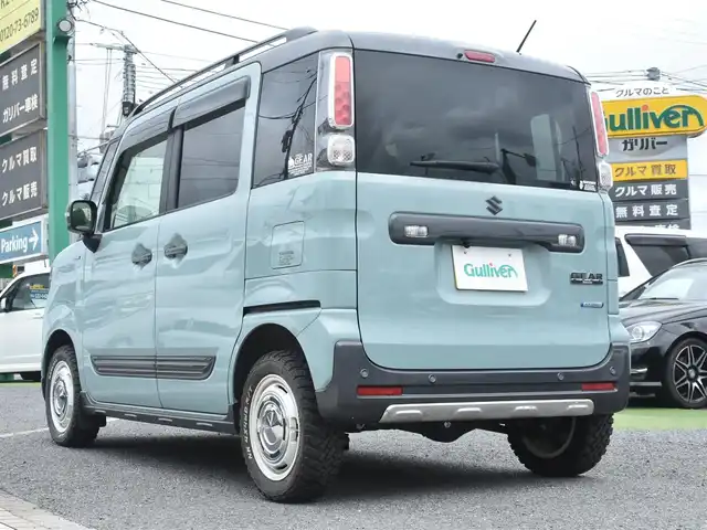 スズキ スペーシア ギア HYBRID XZターボ 神奈川県 2021(令3)年 1.5万km オフブルーメタリック/ガンメタリック2トーンルーフ 社外メモリナビ/フルセグテレビ/バックカメラ/アダプティブクルーズコントロール/両側パワースライドドア/ETC/LEDヘッドライト/リフトアップ/社外14インチAW/エンジンプッシュスタート/スマートキー/保証書/取説/社外14インチAW付きスタットレスタイヤ有り
