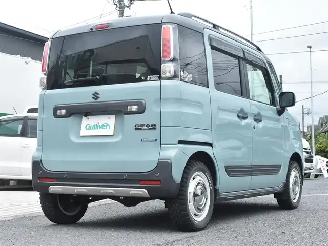 スズキ スペーシア ギア HYBRID XZターボ 神奈川県 2021(令3)年 1.5万km オフブルーメタリック/ガンメタリック2トーンルーフ 社外メモリナビ/フルセグテレビ/バックカメラ/アダプティブクルーズコントロール/両側パワースライドドア/ETC/LEDヘッドライト/リフトアップ/社外14インチAW/エンジンプッシュスタート/スマートキー/保証書/取説/社外14インチAW付きスタットレスタイヤ有り