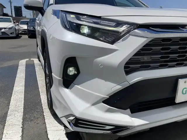 トヨタ ＲＡＶ４ ハイブリットG 静岡県 2023(令5)年 3.9万km プラチナホワイトパールマイカ Toyota Safety Sense/純正10.5インチナビ/　AM FM Bluetooth USB AppleCarPlay AndroidAuto/フルセグTV/ビルトインETC2.0/アラウンドビューモニター/LEDオートヘッドライト/レーダークルーズコントロール/ブラックレザーシート/シートヒーター/シートベンチレーション(前席)/パワーシート(運転席)/モデリスタフルエアロ/ワンオーナー/ムーンルーフ