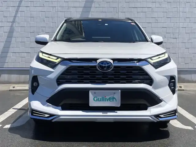 トヨタ ＲＡＶ４ ハイブリットG 静岡県 2023(令5)年 3.9万km プラチナホワイトパールマイカ Toyota Safety Sense/純正10.5インチナビ/　AM FM Bluetooth USB AppleCarPlay AndroidAuto/フルセグTV/ビルトインETC2.0/アラウンドビューモニター/LEDオートヘッドライト/レーダークルーズコントロール/ブラックレザーシート/シートヒーター/シートベンチレーション(前席)/パワーシート(運転席)/モデリスタフルエアロ/ワンオーナー/ムーンルーフ