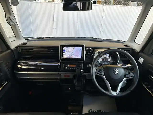 スズキ スペーシア カスタム HYBRID XS 和歌山県 2022(令4)年 0.5万km ピュアホワイトP Panasonic8インチメモリーナビ（フルセグTV/FM/AM/SD/USB/iPod/USB/Bluetooth/MEMORYMUSIC）/バックカメラ/ETC/両側パワースライドドア/アイドリングストップ/クルーズコントロール/オートライト/横滑り防止装置/ベンチシート/衝突被害軽減ブレーキ/HUD/シートヒーター/純正アルミホイール/純正ドアバイザー/純正フロアマット/取扱説明書/保証書