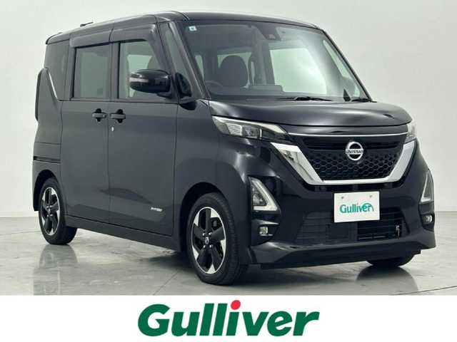 日産 ルークス HWS X プロパイロットED 熊本県 2021(令3)年 1.6万km ブラック 禁煙車　/純正9インチナビ（ＣＤ・ＤＶＤ・フルセグ・ＢＴ・ＳＤ・IPOD・/ＵＳＢ）/アラウンドビューモニター　/純正前方ドライブレコーダー　/ビルトインＥＴＣ　/アダブティブクルーズコントロール　/衝突軽減ブレーキ/横滑り防止/アイドリングストップ/両側パワースライドドア/サーキュレーター/純正フロアマット/純正１４インチAW/オートライト/LEDヘッドライト/フォグライト/スマートキー/プッシュスタート