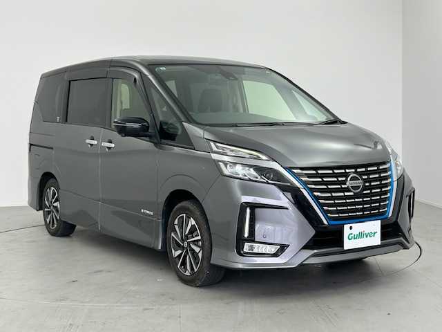 日産 セレナ e－パワー ハイウェイスター G 愛知県 2019(令1)年 5.1万km ダークメタルグレー/ダイヤモンドブラック 純正LEDヘッドライト/純正アルミ/カーテンエアバッグ/ETC/SDナビ/アラウンドビューモニター/Blu-ray/DVD/CD/フルセグテレビ/プロパイロット/LDW/LDP/BSW/BSI/エマージェンシーブレーキ/道路標識表示/コーナーセンサー/移動物検知/クロストラフィックアラート/ドアバイザーデジタルルームミラー/前後ドラレコ