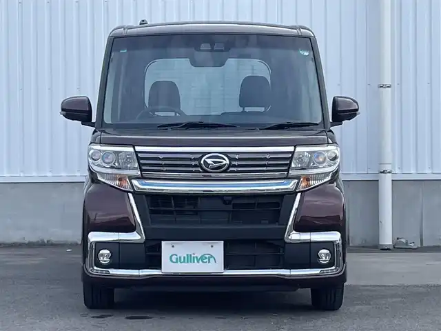 ダイハツ タント カスタムX トップED VS SAⅢ 愛媛県 2019(令1)年 2.3万km プラムブラウンクリスタルマイカ 純正ナビ　/全方位カメラ　/両側パワースライドドア　/衝突被害軽減装置　/横滑り防止装置　/アイドリングストップ　/オートハイビーム　/Ｄ／Ｎ席シートヒーター　/電格ミラー　/ＥＴＣ　/ドアバイザー　/現状サマー(純正AW)(155/65/R14)/BRIDGESTONE NEWNO