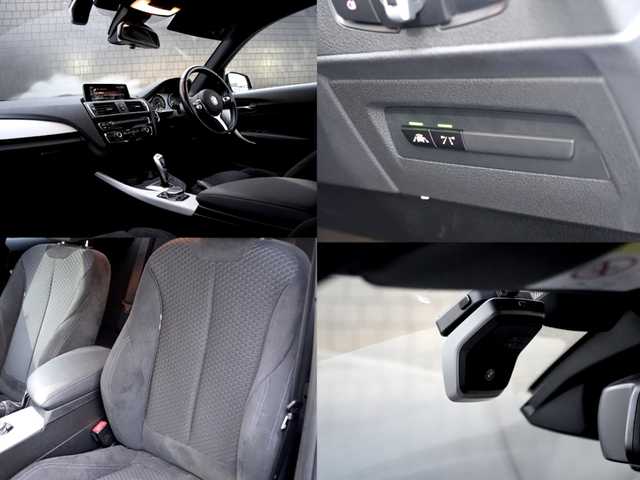 ＢＭＷ １１８ｉ Mスポーツパッケージ 静岡県 2016(平28)年 6.1万km エストリル・ブルー インテリジェントセーフティ /衝突軽減ブレーキ 車線逸脱警告/アルカンターラ　ファブリックコンビシート/IdriveHDDナビBluetooth DVD USB AUX/HIDヘッドライト/オートライト/17インチアルミホイール /前後ドライブレコーダー/リヤガラスフィルム施工/ミラー一体型ETC/キーレスx2