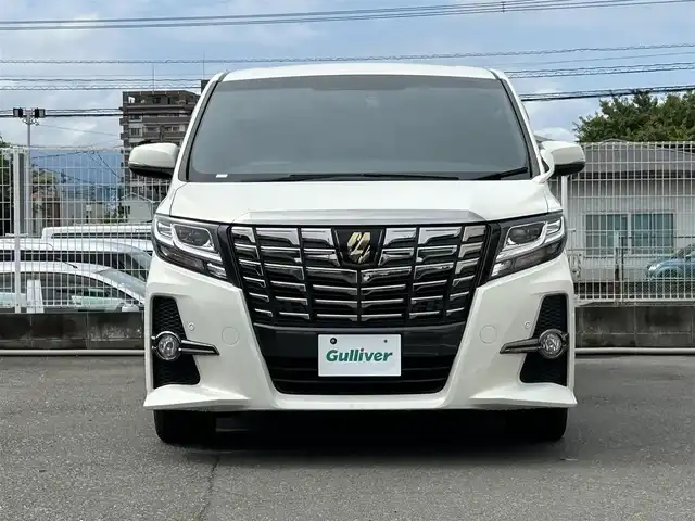 トヨタ アルファード S Aパッケージ 福岡県 2017(平29)年 4.9万km ラグジュアリーホワイトパールクリスタルシャインガラスフレーク 純正9型SDナビ(フルセグTV/CD/DVD/BT)バックカメラ後席フリップダウンモニターレーダークルコンコーナーセンサー電動リアゲート両側パワスラドラレコETCオットマン純正LEDヘッドライト純正フロアマット純正アルミホイール18インチスマートキープッシュスタート