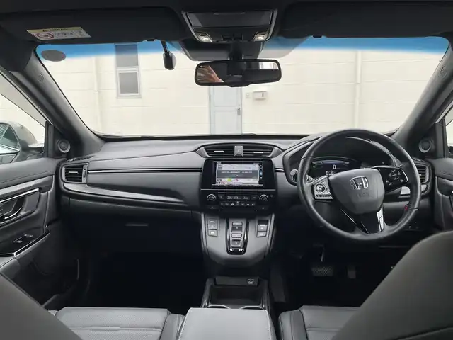 ホンダ ＣＲ－Ｖ ハイブリッド e:HEV EX ブラックED 三重県 2022(令4)年 1.7万km プラチナホワイトパール 登録時16498km/ワンオーナー/SR/黒革シート/禁煙車/純正ナビ/（AM/FM/TV/Bluetooth/CD/DVD）/フルセグTV/バックカメラ/ビルトインETC2.0/レーダークルーズコントロール/ステアリングスイッチ/パドルシフト/オートライト/シートメモリー/パワーシート/シートヒーター/ステアリングヒーター/パワーバックドア/ドラレコ/衝突軽減システム/レーンキープアシスト/コーナーセンサー/BSM/純正フロアマット/純正アルミ/プッシュスタート/スペアキー