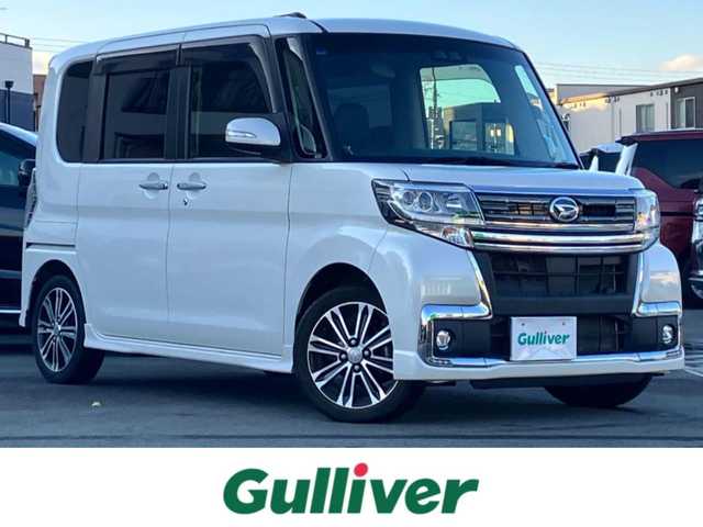 ダイハツ タント カスタム RS トップED SA Ⅲ 静岡県 2018(平30)年 3.4万km パールホワイトⅢ エンジンスタートボタン/保証書/記録簿/取扱説明書/パワーステアリング/パワーウィンドウ/アイドリングストップ/ターボ/スマートキー/スペアキー1本/オートエアコン/USB入力端子/HDMI/ETC/純正8型ナビ（CD/DVD/BT/フルセグ）/純正フロアマット/ハーフレザーシート/D席シートヒーター/両側パワースライドドア/純正アルミホイール/ABS/横滑り防止装置/コーナーセンサー/レーンキープアシスト/盗難防止装置/オートライト/オートマチックハイビーム/LEDヘッドライト/Wエアバッグ/衝突軽減システム