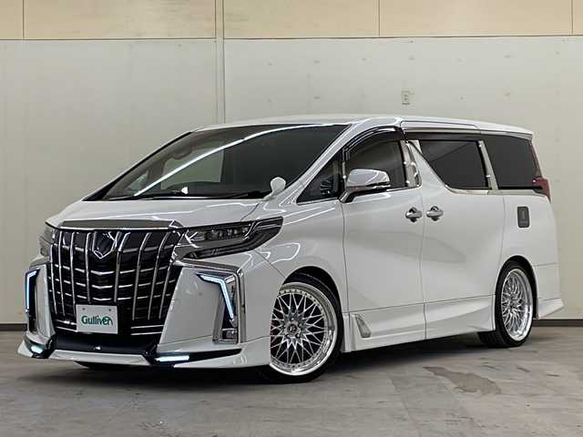 トヨタ アルファードハイブリット SR 道央・札幌 2019(令1)年 3.7万km ホワイトパールクリスタルシャイン /4WD//ALPINE製フルセグナビ/（CD/DVD/FM/AM/BT/SD）//TEIN製EDFG車高調//社外21インチアルミホイール/（WORKS VS）//純正エンジンスターター//スペアキー1本//イグラアラーム//オートライト//オートハイビーム//プリクラッシュセーフティ//クルーズコントロール//シートエアコン//シートメモリ//TRDエアロ//シグネチャーイルミブレード//シーケンシャルウィンカー//リアパワーゲート//フリップダウンモニター//オットマン//カーアロマディフューザー//デジタルインナーミラー//両側スライドドア//ドアバイザー//ABS//横滑り防止装置
