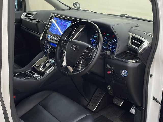 トヨタ アルファードハイブリット SR 道央・札幌 2019(令1)年 3.7万km ホワイトパールクリスタルシャイン /4WD//ALPINE製フルセグナビ/（CD/DVD/FM/AM/BT/SD）//TEIN製EDFG車高調//社外21インチアルミホイール/（WORKS VS）//純正エンジンスターター//スペアキー1本//イグラアラーム//オートライト//オートハイビーム//プリクラッシュセーフティ//クルーズコントロール//シートエアコン//シートメモリ//TRDエアロ//シグネチャーイルミブレード//シーケンシャルウィンカー//リアパワーゲート//フリップダウンモニター//オットマン//カーアロマディフューザー//デジタルインナーミラー//両側スライドドア//ドアバイザー//ABS//横滑り防止装置