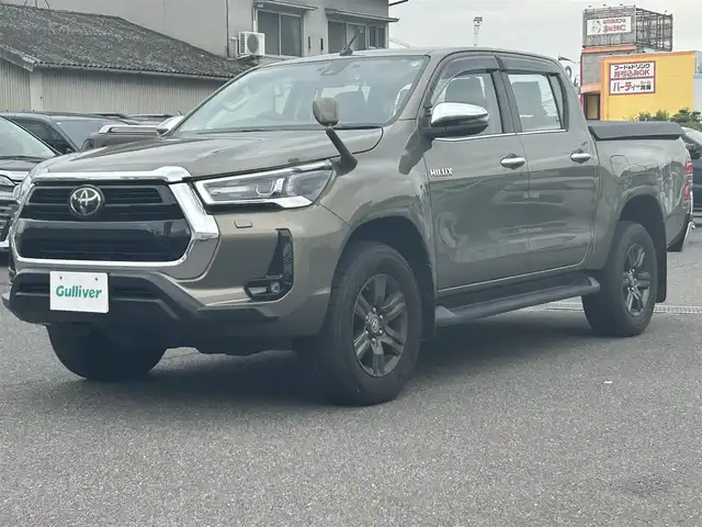 トヨタ ハイラックス Z 広島県 2022(令4)年 5.6万km オキサイドブロンズM 純正ベッドライナー/GRハードトノカバー（ダンパー付き）/純正マッドフラップ/ワンオーナー/純正ナビ/（CD/DVD/フルセグTV/Bluetooth/HDMI）/バックカメラ/ETC/前後ドライブレコーダー/レザー調シートカバー/レーダークルーズコントロール/衝突被害軽減ブレーキ/車線逸脱警報/コーナーセンサー/LEDヘッドライト/スペアキー