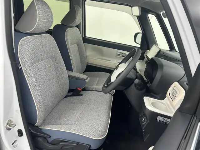 ダイハツ ムーヴ キャンバス ストライプス G 愛知県 2023(令5)年 1.9万km シャイニングホワイトパール/レイクブルーメタリック ワンオーナー/純正ディスプレイオーディオ/パノラマモニター/両側パワースライドドア/スマートアシスト/・衝突被害軽減ブレーキ/・誤発進抑制/・オートハイビーム/・車線逸脱警報/・ふらつき警報/・先行車発進お知らせ/・標識認識機能/LEDヘッドライト/電動パーキングブレーキ/ブレーキホールド/保証書/取扱説明書/スペアキー