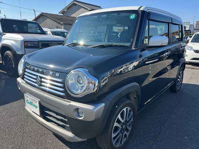 スズキ ハスラー Jスタイル Ⅱ 広島県 2017(平29)年 9.4万km ブルーイッシュブラックパール ワンオーナー/衝突軽減ブレーキ/レーンキープアシスト/社外メモリーナビ/ワンセグTV/【NR-MZ03】/社外CD/DVD/Bluetooth/AUX端子/バックカメラ/純正15インチアルミ/ハーフレザーシート/シートヒーター/スマートキー/革巻きステアリング/電動格納ウィンカーミラー/LEDヘッドライト/純正フロアマット/保証書/取扱説明書