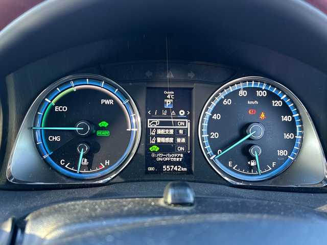 トヨタ ハリアー ハイブリッド プレミアム 山梨県 2014(平26)年 5.6万km スパークリングブラックパールクリスタルシャイン 純正9インチナビ　/４WD　/サンルーフ　/ハーフレザー　/パワーバックドア　/バックモニター　/運転席パワーシート　/AC１００V電源　/クルーズコントロール　/純正アルミホイール　/純正フロアマット