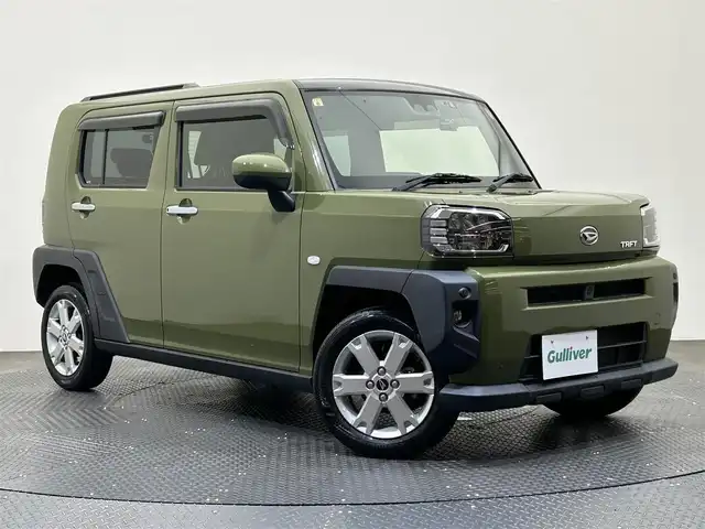 ダイハツ タフト G 愛媛県 2020(令2)年 3.9万km フォレストカーキメタリック ・ナビ（フルセグＴＶ・ＢＴ・ＣＤ・ＤＶＤ・ＦＭ・ＡＭ・ＳＤ・ＵＳＢ）　/・バックカメラ　/・ＥＴＣ　/・前後ドラレコ　/・ガラスルーフ　/・ＤＮ席シートヒーター　/・ＵＳＢ充電　/・衝突軽減ブレーキ　/・レーンキープアシスト/・前後コーナーセンサー/・スペアキー