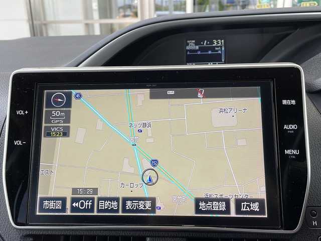 トヨタ ヴォクシー ZS 煌Ⅱ 静岡県 2017(平29)年 8.8万km ブラック 【安全装備】/トヨタセーフティセンス/プリクラッシュセーフティ/（レーザーレーダー・単眼カメラ方式）/（自車車速約30km/hから80km/h間：ブレーキアシスト機能発動）/（自車車速約10km/hから80km/h間踏力無時：約30km/h減速）/レーンディパーチャーアラート/（作動車速50km/h以上時）/オートマチックハイビーム/（作動車速30km/h以上時）/先行車発進お知らせ機能/【主要装備】/純正ナビ　/バックカメラ　/フルセグテレビ　/両側パワースライドドア　/ステアリングスイッチ　/ビルトインＥＴＣ　/プッシュスタート　/スマートキー　/スペアキー有り　/ドライブレコーダー