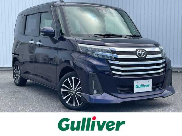 トヨタ ルーミー カスタムG－T 滋賀県 2021(令3)年 4.4万km クールバイオレットクリスタルシャイン 純正９インチディスプレイオーディオ/・Ｂｌｕｅｔｏｏｔｈ/フルセグ/・USB/HDMI/バックカメラ/革巻きステアリング/ステアリングリモコン/ドライブレコーダー/ETC/両側パワースライド/クリアランスソナー/衝突被害軽減システム/スマートアシスト/・衝突警報機能/・先行車発進お知らせ/・標識認識機能/・ふらつき警報/・アダプティブクルーズコントロール/・路側逸脱警報/・車線逸脱警報機能/電動格納ウィンカーミラー/スマートキー/プッシュスタート