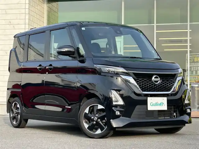 日産 ルークス HWS X プロパイロットED 兵庫県 2022(令4)年 4.2万km ブラック 純正7インチSDナビ/BTオーディオ/フルセグテレビ/アラウンドビューモニター/ビルトインETC/両側パワースライドドア/レーダークルーズコントロール/プロパイロット/エマージェンシーブレーキ/LEDヘッドライト/純正アルミホイール