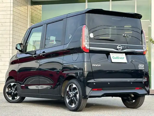 日産 ルークス HWS X プロパイロットED 兵庫県 2022(令4)年 4.2万km ブラック 純正7インチSDナビ/BTオーディオ/フルセグテレビ/アラウンドビューモニター/ビルトインETC/両側パワースライドドア/レーダークルーズコントロール/プロパイロット/エマージェンシーブレーキ/LEDヘッドライト/純正アルミホイール