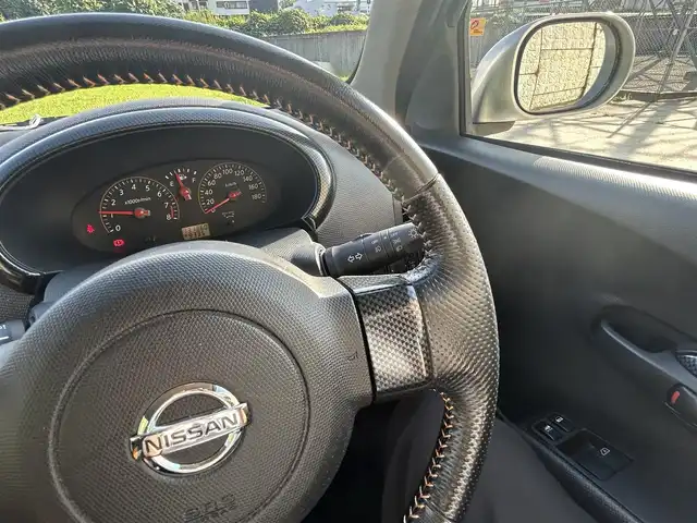 日産 マーチ 12SR 長崎県 2004(平16)年 13.2万km ダイヤモンドシルバー ワンオーナー/社外メモリナビ/（CD/DVD）/リモコンキー/純正15インチAW