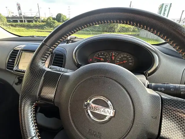 日産 マーチ 12SR 長崎県 2004(平16)年 13.2万km ダイヤモンドシルバー ワンオーナー/社外メモリナビ/（CD/DVD）/リモコンキー/純正15インチAW