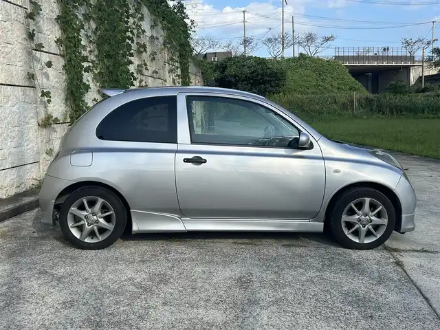 日産 マーチ 12SR 長崎県 2004(平16)年 13.2万km ダイヤモンドシルバー ワンオーナー/社外メモリナビ/（CD/DVD）/リモコンキー/純正15インチAW