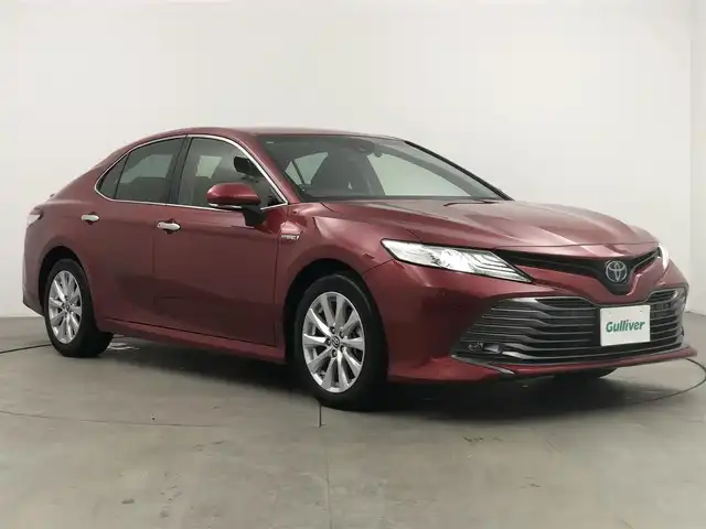 トヨタ カムリ G 愛知県 2018(平30)年 4万km エモーショナルレッド トヨタセーフティセンス/　・プリクラッシュセーフティ/　・アダプティブクルーズコントロール/　・レーンキープアシスト/　・クリアランスソナー/純正ナビ/　ＢＴ／フルセグＴＶ／ＡｐｐｌｅＣａｒＰｌａｙ／ＡｎｄｒｏｉｄＡｕｔｏ）/バックカメラ/ＥＴＣ/純正ドラレコ/運転席パワーシート/純正１７インチＡＷ