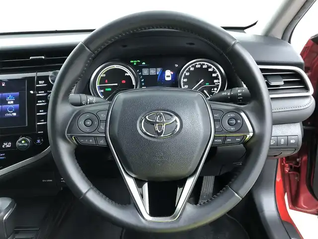 トヨタ カムリ G 愛知県 2018(平30)年 4万km エモーショナルレッド トヨタセーフティセンス/　・プリクラッシュセーフティ/　・アダプティブクルーズコントロール/　・レーンキープアシスト/　・クリアランスソナー/純正ナビ/　ＢＴ／フルセグＴＶ／ＡｐｐｌｅＣａｒＰｌａｙ／ＡｎｄｒｏｉｄＡｕｔｏ）/バックカメラ/ＥＴＣ/純正ドラレコ/運転席パワーシート/純正１７インチＡＷ