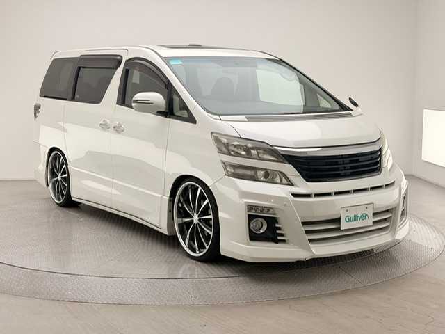 トヨタ ヴェルファイア 2．4Z 兵庫県 2012(平24)年 5.8万km ホワイトパールクリスタルシャイン ALPINE8インチナビ/(VIE-X088)/フルセグ CD DVD MSV/ALPINEフリップダウンモニター/サンルーフ/両側パワースライドドア/クルーズコントロール/クリアランスソナー/ヴァレンティンテールライト/社外エアロ/アドミレーションマフラーカッター/VIPERセキュリティー/スマートキー/スペアキー/車高調