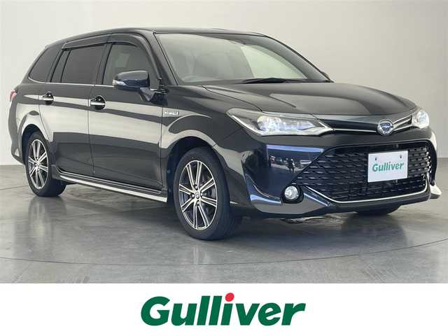 トヨタ カローラ フィールダー ハイブリッドG ダブルバイビー 愛知県 2016(平28)年 8万km ブラックマイカ 純正ナビ　フルセグＴＶ　Ｂｌｕｅｔｏｏｔｈ　バックカメラ　シートヒーター　黒ハーフレザー　セーフティセンス　衝突軽減　レーンキープ　オートハイビーム　ＬＥＤヘッドライト　ＥＴＣ　スマートキー　禁煙車