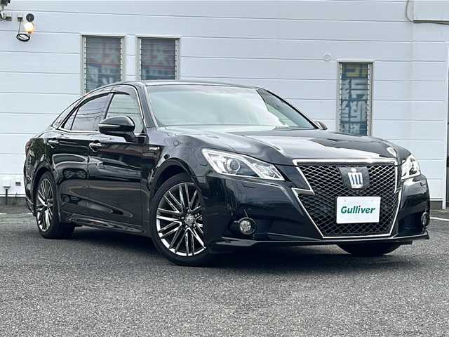 トヨタ クラウン ハイブリッド アスリートG 愛知県 2013(平25)年 7.8万km プレシャスブラックパール /禁煙車//メーカーナビ・フルセグTV//全方位モニター//ビルトインETC//黒革シート//ステアスイッチ//LEDオートライト//アダプティブハイビーム//クリアランスソナー//電動格納ミラーウインカー//純正１８インチアルミ//前席パワーシート//前席シートヒーター・エアシート//ハンドルヒーター//ドアバイザー//純正フロアマット//新車保証書/取扱説明書//スペアキー×１