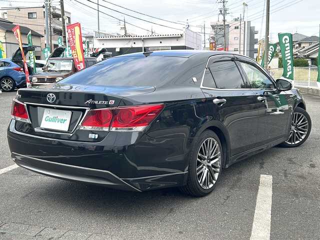 トヨタ クラウン ハイブリッド アスリートG 愛知県 2013(平25)年 7.8万km プレシャスブラックパール /禁煙車//メーカーナビ・フルセグTV//全方位モニター//ビルトインETC//黒革シート//ステアスイッチ//LEDオートライト//アダプティブハイビーム//クリアランスソナー//電動格納ミラーウインカー//純正１８インチアルミ//前席パワーシート//前席シートヒーター・エアシート//ハンドルヒーター//ドアバイザー//純正フロアマット//新車保証書/取扱説明書//スペアキー×１