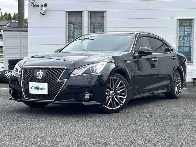 トヨタ クラウン ハイブリッド アスリートG 愛知県 2013(平25)年 7.8万km プレシャスブラックパール /禁煙車//メーカーナビ・フルセグTV//全方位モニター//ビルトインETC//黒革シート//ステアスイッチ//LEDオートライト//アダプティブハイビーム//クリアランスソナー//電動格納ミラーウインカー//純正１８インチアルミ//前席パワーシート//前席シートヒーター・エアシート//ハンドルヒーター//ドアバイザー//純正フロアマット//新車保証書/取扱説明書//スペアキー×１