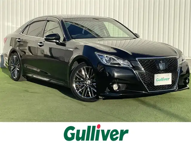 トヨタ クラウン ハイブリッド アスリートG 香川県 2013(平25)年 7.8万km プレシャスブラックパール プリクラッシュセーフティシステム/純正8インチナビゲーション/【AM/FM/BT/TV】/パノラミックビューモニター/ブラックレザーシート/シートヒーター/シートメモリー/ベンチレーション/インテリジェントクリアランスソナー/パワーシート/ビルトインETC/革巻きステアリング/ステアリングリモコン/レーダークルーズコントロール/HIDライト/フォグランプ/純正18インチアルミホイール/純正フロアマット/スマートキー/プッシュスタート