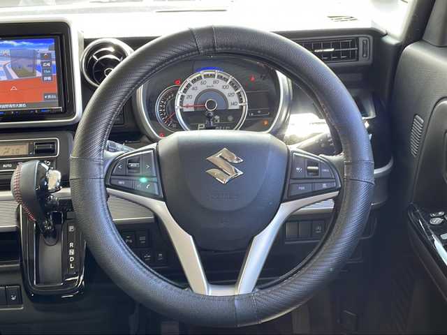 スズキ スペーシア カスタム HYBRID XS 沖縄県 2021(令3)年 3.1万km ブリスクブルーM 社外8インチナビ・TV・Bluetooth・CD・DVD/全方位カメラ/両側パワースライドドア/ドライブレコーダー/ETC/オートライト/衝突軽減システム/ステアリングスイッチ/LEDヘッドライト/スマートキー/リアロールサンシェード/リアサーキュレーター